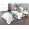 Ambesonne Floral Bed Runner Set, Realistic Painting Print A Million Roses to My Love Valentines Day, Decorative Bedding Scarf and 2 Pillow Shams for Hotels Homes, King, Pale Pink Dark Pink and Ecru(Night Blue and Sage Green)