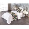 Ambesonne Floral Bed Runner Set, Romantic Concept Art Featuring Rose Flowers Hearts Leaves Valentine, Decorative Bedding Scarf and 2 Pillow Shams for Hotels Homes, Queen, Pastel Pink and Fern Green(Jade Green Pale Salmon)