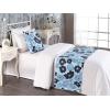 Ambesonne Floral Bed Runner Set, Romantic Concept Art Featuring Rose Flowers Hearts Leaves Valentine, Decorative Bedding Scarf and 2 Pillow Shams for Hotels Homes, Queen, Pastel Pink and Fern Green(Soft Blue Blue and Black)