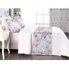 Ambesonne Floral Bed Runner Set, Romantic Concept Art Featuring Rose Flowers Hearts Leaves Valentine, Decorative Bedding Scarf and 2 Pillow Shams for Hotels Homes, Queen, Pastel Pink and Fern Green(Off White Pink Soft Blue)