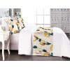 Ambesonne Floral Bed Runner Set, Romantic Concept Art Featuring Rose Flowers Hearts Leaves Valentine, Decorative Bedding Scarf and 2 Pillow Shams for Hotels Homes, Queen, Pastel Pink and Fern Green(Dark Green Mustard Beige)