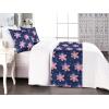 Ambesonne Floral Bed Runner Set, Romantic Concept Art Featuring Rose Flowers Hearts Leaves Valentine, Decorative Bedding Scarf and 2 Pillow Shams for Hotels Homes, Queen, Pastel Pink and Fern Green(Rose Night Blue and Dark Blue)