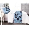 Ambesonne Floral Bed Runner Set, Romantic Concept Art Featuring Rose Flowers Hearts Leaves Valentine, Decorative Bedding Scarf and 2 Pillow Shams for Hotels Homes, Queen, Pastel Pink and Fern Green(Soft Blue Blue and Black)