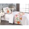 Ambesonne Floral Bed Runner Set, Romantic Concept Art Featuring Rose Flowers Hearts Leaves Valentine, Decorative Bedding Scarf and 2 Pillow Shams for Hotels Homes, Queen, Pastel Pink and Fern Green(Dark Peach and Soft Pink)