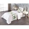Ambesonne Floral Bed Runner Set, Romantic Concept Art Featuring Rose Flowers Hearts Leaves Valentine, Decorative Bedding Scarf and 2 Pillow Shams for Hotels Homes, Queen, Pastel Pink and Fern Green(Reseda Green and Earth Yellow)