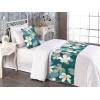 Ambesonne Floral Bed Runner Set, Romantic Concept Art Featuring Rose Flowers Hearts Leaves Valentine, Decorative Bedding Scarf and 2 Pillow Shams for Hotels Homes, Queen, Pastel Pink and Fern Green(White Pale Teal Grey Teal)