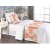 Ambesonne Floral Bed Runner Set, Romantic Concept Art Featuring Rose Flowers Hearts Leaves Valentine, Decorative Bedding Scarf and 2 Pillow Shams for Hotels Homes, Queen, Pastel Pink and Fern Green(White Pale Rust and Cinnamon)