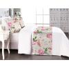 Ambesonne Floral Bed Runner Set, Romantic Concept Art Featuring Rose Flowers Hearts Leaves Valentine, Decorative Bedding Scarf and 2 Pillow Shams for Hotels Homes, Queen, Pastel Pink and Fern Green(Pastel Pink and Fern Green)
