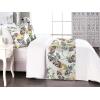 Ambesonne Floral Bed Runner Set, Romantic Concept Art Featuring Rose Flowers Hearts Leaves Valentine, Decorative Bedding Scarf and 2 Pillow Shams for Hotels Homes, Queen, Pastel Pink and Fern Green(Jade Green and Pale Eggplant)