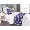 Ambesonne Floral Bed Runner Set, Romantic Concept Art Featuring Rose Flowers Hearts Leaves Valentine, Decorative Bedding Scarf and 2 Pillow Shams for Hotels Homes, Queen, Pastel Pink and Fern Green(Rose Night Blue and Dark Blue)