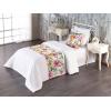 Ambesonne Floral Bed Runner Set, Romantic Concept Art Featuring Rose Flowers Hearts Leaves Valentine, Decorative Bedding Scarf and 2 Pillow Shams for Hotels Homes, Queen, Pastel Pink and Fern Green(Pastel Pink and Pale Orange)