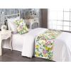 Ambesonne Floral Bed Runner Set, Romantic Concept Art Featuring Rose Flowers Hearts Leaves Valentine, Decorative Bedding Scarf and 2 Pillow Shams for Hotels Homes, Queen, Pastel Pink and Fern Green(Mustard and Pale Olive Green)