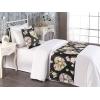 Ambesonne Floral Bed Runner Set, Romantic Concept Art Featuring Rose Flowers Hearts Leaves Valentine, Decorative Bedding Scarf and 2 Pillow Shams for Hotels Homes, Queen, Pastel Pink and Fern Green(Sage Green and Soft Pink)