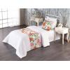 Ambesonne Floral Bed Runner Set, Romantic Concept Art Featuring Rose Flowers Hearts Leaves Valentine, Decorative Bedding Scarf and 2 Pillow Shams for Hotels Homes, Queen, Pastel Pink and Fern Green(Dark Peach and Soft Pink)