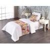 Ambesonne Floral Bed Runner Set, Romantic Concept Art Featuring Rose Flowers Hearts Leaves Valentine, Decorative Bedding Scarf and 2 Pillow Shams for Hotels Homes, Queen, Pastel Pink and Fern Green(Pastel Yellow and Soft Pink)