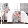 Ambesonne Floral Bed Runner Set, Valentine’s Day Concept Art Pastel Repetitive Roses Pattern Plot, Decorative Bedding Scarf and a Pillow Sham for Hotels Homes, Twin, Dark Pink Blush and White(Coral Dark Cadet Blue)