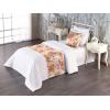 Ambesonne Floral Bed Runner Set, Valentine’s Day Concept Art Pastel Repetitive Roses Pattern Plot, Decorative Bedding Scarf and a Pillow Sham for Hotels Homes, Twin, Dark Pink Blush and White(Salmon Fuchsia and Pale Peach)