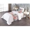 Ambesonne Floral Bed Runner Set, Valentine’s Day Concept Art Pastel Repetitive Roses Pattern Plot, Decorative Bedding Scarf and a Pillow Sham for Hotels Homes, Twin, Dark Pink Blush and White(Coral Dark Cadet Blue)