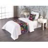 Ambesonne Floral Bed Runner Set, Valentine’s Day Concept Art Pastel Repetitive Roses Pattern Plot, Decorative Bedding Scarf and a Pillow Sham for Hotels Homes, Twin, Dark Pink Blush and White(Sea Blue Dark Magenta)