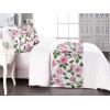 Ambesonne Floral Bed Runner Set, Valentine’s Day Concept Art Pastel Repetitive Roses Pattern Plot, Decorative Bedding Scarf and a Pillow Sham for Hotels Homes, Twin, Dark Pink Blush and White(Pastel Pink Olive Green)