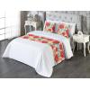Ambesonne Floral Bed Runner Set, Valentine’s Day Concept Art Pastel Repetitive Roses Pattern Plot, Decorative Bedding Scarf and a Pillow Sham for Hotels Homes, Twin, Dark Pink Blush and White(Dark Salmon and Slate Blue)