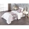 Ambesonne Floral Bed Runner Set, Valentine’s Day Concept Art Pastel Repetitive Roses Pattern Plot, Decorative Bedding Scarf and a Pillow Sham for Hotels Homes, Twin, Dark Pink Blush and White(Blush White and Charcoal Grey)
