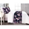 Ambesonne Floral Bed Runner Set, Valentine’s Day Concept Art Pastel Repetitive Roses Pattern Plot, Decorative Bedding Scarf and a Pillow Sham for Hotels Homes, Twin, Dark Pink Blush and White(Navy Blue and Soft Pink)