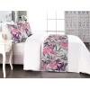Ambesonne Floral Bed Runner Set, Valentine’s Day Concept Art Pastel Repetitive Roses Pattern Plot, Decorative Bedding Scarf and a Pillow Sham for Hotels Homes, Twin, Dark Pink Blush and White(Pink Violet and Pale Grey)