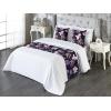 Ambesonne Floral Bed Runner Set, Valentine’s Day Concept Art Pastel Repetitive Roses Pattern Plot, Decorative Bedding Scarf and a Pillow Sham for Hotels Homes, Twin, Dark Pink Blush and White(Navy Blue and Soft Pink)