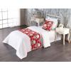 Ambesonne Floral Bed Runner Set, Valentine’s Day Concept Art Pastel Repetitive Roses Pattern Plot, Decorative Bedding Scarf and a Pillow Sham for Hotels Homes, Twin, Dark Pink Blush and White(Dark Pink and Pale Grey)