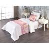 Ambesonne Floral Bed Runner Set, Valentine’s Day Concept Art Pastel Repetitive Roses Pattern Plot, Decorative Bedding Scarf and a Pillow Sham for Hotels Homes, Twin, Dark Pink Blush and White(Pastel Pink and Pale Fuchsia)