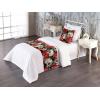 Ambesonne Floral Bed Runner Set, Valentine’s Day Concept Art Pastel Repetitive Roses Pattern Plot, Decorative Bedding Scarf and a Pillow Sham for Hotels Homes, Twin, Dark Pink Blush and White(Jade Green and Dark Coral)