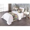 Ambesonne Floral Bed Runner Set, Valentine’s Day Concept Art Pastel Repetitive Roses Pattern Plot, Decorative Bedding Scarf and a Pillow Sham for Hotels Homes, Twin, Dark Pink Blush and White(Pistachio Green and Soft Pink)
