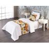 Ambesonne Floral Bed Runner Set, Valentine’s Day Concept Art Pastel Repetitive Roses Pattern Plot, Decorative Bedding Scarf and a Pillow Sham for Hotels Homes, Twin, Dark Pink Blush and White(Pale Vermilion Green)