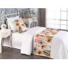 Ambesonne Floral Bed Runner Set, Valentine’s Day Concept Art Pastel Repetitive Roses Pattern Plot, Decorative Bedding Scarf and a Pillow Sham for Hotels Homes, Twin, Dark Pink Blush and White(Coral Pale Camel and Blush)