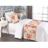 Ambesonne Floral Bed Runner Set, Valentine’s Day Concept Art Pastel Repetitive Roses Pattern Plot, Decorative Bedding Scarf and a Pillow Sham for Hotels Homes, Twin, Dark Pink Blush and White(Salmon Fuchsia and Pale Peach)