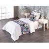 Ambesonne Floral Bed Runner Set, Valentine’s Day Concept Art Pastel Repetitive Roses Pattern Plot, Decorative Bedding Scarf and a Pillow Sham for Hotels Homes, Twin, Dark Pink Blush and White(Jade Green and Ceil Blue)