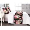 Ambesonne Floral Bed Runner Set, Valentine’s Day Concept Art Pastel Repetitive Roses Pattern Plot, Decorative Bedding Scarf and a Pillow Sham for Hotels Homes, Twin, Dark Pink Blush and White(Pink Laurel Green Black)