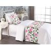 Ambesonne Floral Bed Runner Set, Valentine’s Day Concept Art Pastel Repetitive Roses Pattern Plot, Decorative Bedding Scarf and a Pillow Sham for Hotels Homes, Twin, Dark Pink Blush and White(Pastel Pink Olive Green)
