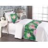 Ambesonne Floral Bed Runner Set, Valentine’s Day Theme Flowers Vintage Botanical Nature Ornament Art, Decorative Bedding Scarf and a Pillow Sham for Hotels Homes, Twin, Dark Coral and Fern Green(Soft Pink and Forest Green)