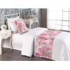 Ambesonne Floral Bed Runner Set, Valentine’s Day Theme Flowers Vintage Botanical Nature Ornament Art, Decorative Bedding Scarf and a Pillow Sham for Hotels Homes, Twin, Dark Coral and Fern Green(Pistachio Green and Pale Rose)