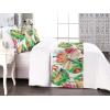 Ambesonne Floral Bed Runner Set, Valentine’s Day Theme Flowers Vintage Botanical Nature Ornament Art, Decorative Bedding Scarf and a Pillow Sham for Hotels Homes, Twin, Dark Coral and Fern Green(Apple Green and Pastel Pink)