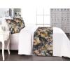Ambesonne Floral Bed Runner Set, Valentine’s Day Theme Flowers Vintage Botanical Nature Ornament Art, Decorative Bedding Scarf and a Pillow Sham for Hotels Homes, Twin, Dark Coral and Fern Green(Warm Taupe and Dark Grey)