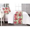 Ambesonne Floral Bed Runner Set, Valentine’s Day Theme Flowers Vintage Botanical Nature Ornament Art, Decorative Bedding Scarf and a Pillow Sham for Hotels Homes, Twin, Dark Coral and Fern Green(Dark Coral and Fern Green)