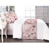 Ambesonne Floral Bed Runner Set, Valentine’s Day Theme Flowers Vintage Botanical Nature Ornament Art, Decorative Bedding Scarf and a Pillow Sham for Hotels Homes, Twin, Dark Coral and Fern Green(Pastel Pink and Pale Rose)