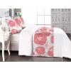Ambesonne Floral Bed Runner Set, Valentine’s Day Theme Flowers Vintage Botanical Nature Ornament Art, Decorative Bedding Scarf and a Pillow Sham for Hotels Homes, Twin, Dark Coral and Fern Green(Pastel Pink and White)
