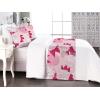 Ambesonne Floral Bed Runner Set, Valentine’s Day Theme Flowers Vintage Botanical Nature Ornament Art, Decorative Bedding Scarf and a Pillow Sham for Hotels Homes, Twin, Dark Coral and Fern Green(Dark Pink White and Blush)