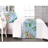 Ambesonne Floral Bed Runner Set, Valentine’s Day Theme Flowers Vintage Botanical Nature Ornament Art, Decorative Bedding Scarf and a Pillow Sham for Hotels Homes, Twin, Dark Coral and Fern Green(Pale Azure Blue Emerald)