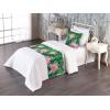 Ambesonne Floral Bed Runner Set, Valentine’s Day Theme Flowers Vintage Botanical Nature Ornament Art, Decorative Bedding Scarf and a Pillow Sham for Hotels Homes, Twin, Dark Coral and Fern Green(Soft Pink and Forest Green)