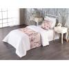 Ambesonne Floral Bed Runner Set, Valentine’s Day Theme Flowers Vintage Botanical Nature Ornament Art, Decorative Bedding Scarf and a Pillow Sham for Hotels Homes, Twin, Dark Coral and Fern Green(Pastel Pink and Pale Rose)